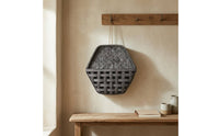 Hexagonal Wall Basket Openwork Wooden Wall Basket Decorative Storage Home Decor