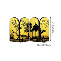 Gold and Silver Colors Acrylic Folding Screen Foldable Design Mini Folding Screen Compact Size Desktop Privacy Divider