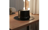 Vintage Look Steampunk Top Hat Long-Lasting Black Leather Top Hat Comfortable to Wear Historical Design Topper for Cosplayers, Halloween, Party, Stage Performance