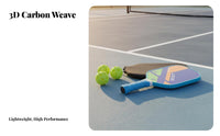 Pickleball Paddle Ergonomic Grip Fiberglass Pickleball Racket Cellular Center Paddle Large Sweet Area Long-Lasting