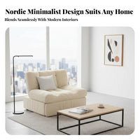 Versatile-Use Pull-out Sleeper Chair Space-Saving Armless Pull-out Sleeper Easy Conversion Sofa Bed Adjustable Backrest for Apartment Dwellers, Single People, Homeowners, Small Areas, Bedroom, Home Office