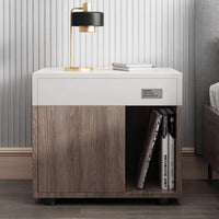 Minimalist Design Nightstand with Drawers Nordic Aesthetic Single-Drawer End Table Modern aesthetic Household Furniture space-saving Size for Apartment Dwellers, Students, Homeowners, Bedroom, Bedside, Dorm Room, Office