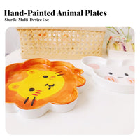 Cute Animal Breakfast Plate Instagrammable Animal Shaped Plate Easy to Clean Child Feeding Dish for Young Children, Parents, Mealtime, Everyday Use