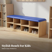 Kindergarten Changing Shoe Bench Multifunctional Child S Shoe Storage Bench Easy to Clean Long Entryway Stool for Parents, Dance Studio, Hallway