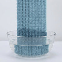 Highly Absorbent Microfibre Cloth and Microfibre Cloth, Blue Warp Knit Pattern Dishcloths, Multipurpose Cleaning Towels for Kitchen and Furniture