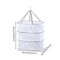 Rigid Frame Foldable Hanging Drying Basket Breathable Mesh Drying Basket Airing
