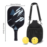 Honeycomb Core Carbon Fiber Pickleball Paddle Set Includes Carry Bag Pickleball Racket with Cover and Balls Lightweight Sports Equipment Cushioned Grip for Players, Beginners, Outdoor, Recreation