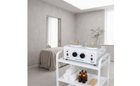 Double Depilatory Melter Countertop Two-Chamber Depilatory Warmer Appliance Electric for Estheticians, Spas, Home Waxing