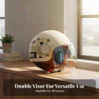 Double Visor Helmet 3C Certified Electric Bike Helmet Sun Protection Guarding Headwear for Riders, City Riding, Daily Commute