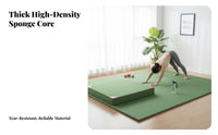 Foldable Design Folding Gymnastics Mat Thickened Cushioning Thick Tumbling Mat Multi-Purpose Foam Crash Pad Force Absorption for Gymnasts, Combat Artists, Training Center, Dance Studio, School, Home Practice