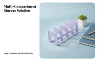 Transparent Design Multi-Section Display Stand Minimalist and design Clear U-Shaped Stand Space-Saving desktop display stand High transparency for Students, Adults, Dorm Room