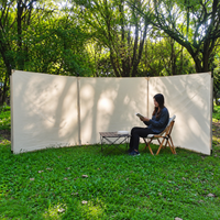 Polyester Wind Screen 420x140cm Large Windbreak Camp Wind Shield for Bonfire Solo Camping Gear