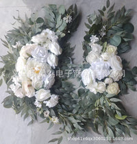 Artificial Flower Arch Decoration for Wedding, Oxford Cloth Horn Door Set