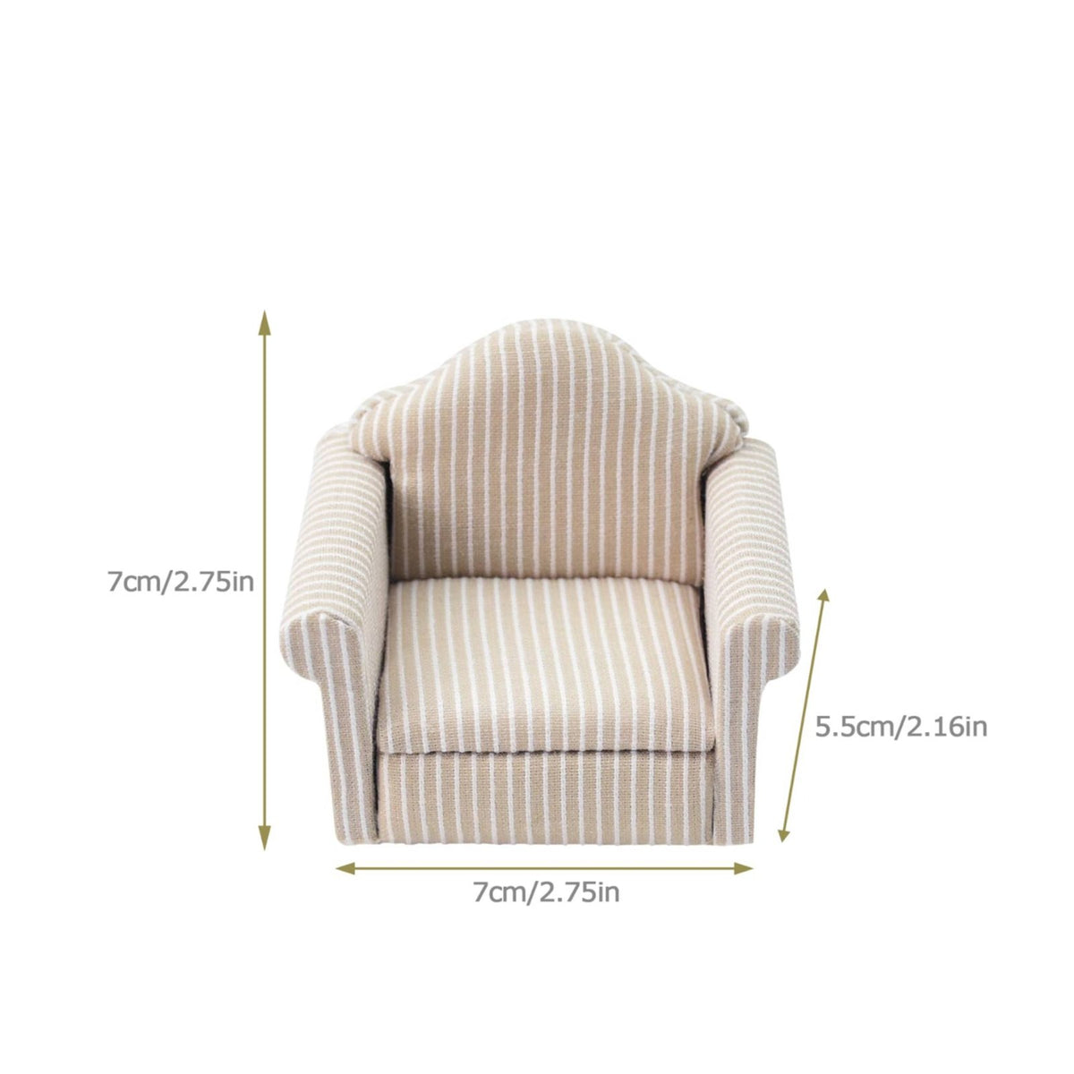 3 Pieces Classic Design 1:12 Scale Sofa Set Textile Upholstery 3 Piece Dollhouse Furniture Realistic Look Beige Dollhouse Loveseat and Armchairs Fine Workmanship for Collectors, Hobbyists, Dioramas, Model Making