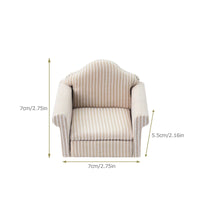 3 Pieces Classic Design 1:12 Scale Sofa Set Textile Upholstery 3 Piece Dollhouse Furniture Realistic Look Beige Dollhouse Loveseat and Armchairs Fine Workmanship for Collectors, Hobbyists, Dioramas, Model Making