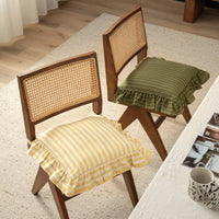 Chair Cushion with Ties Decorative Ruffled Chair Cushion Classic