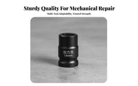 Thickened Design 1/2 Inch Drive Hex Percussive Socket Heavy Duty Power Tool Accessory Long-Lasting High Hardness for DIY Enthusiasts, Professionals, Auto Repair, Machinery Maintenance, Workshop, Home Improvement