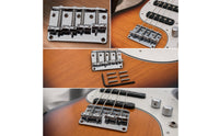 4-String Bass Bridge Adjustable Bass Guitar Bridge Tuning Stability Hardware for Bassists