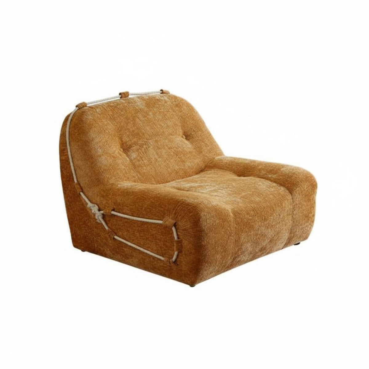 Minimalist Design Armless Floor Lounger Cushioned Support Lounge Chair Ergonomic Design Accent Furniture Lightweight for Adults, Students, Gamers, Living Room, Small Apartment, Bedroom, Reading Nook