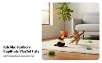 Realistic Design Electric Flapping Bird Toy USB Rechargeable Flapping Bird Cat Toy Lifelike Chirp for Cats, Kittens, Playtime, Indoors, Home