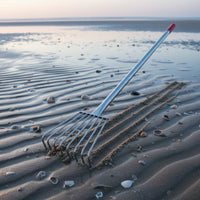 Mesh Net Shellfish Rake Heavy Duty Clam Rake Stainless Steel Sea Gathering Tool Sharp Teeth for Adults, Shoreline, Shore Pool
