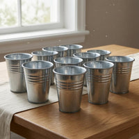 12 Pieces Metal Bucket Planter Compact Small Metal Planter Home Decor