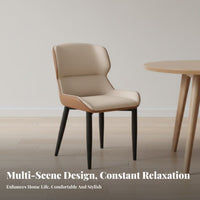 Padded Seat Upholstered Metal Frame Chair Minimalist Design Upholstered Metal-Frame Chair Ergonomic Backrest Home Seating for homeowners, Interior Decorators, Restaurant Owners, Dining Room, Kitchen, Office, Bedroom