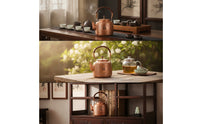 Copper Kettle with Strainer Traditional Hammered Copper Teapot