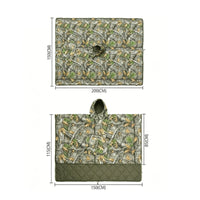 Warm Sleeping Bag Poncho Water-Resistant Hooded Sleeping Cloak Full Body Wrap Camping Poncho Quilt Insulated for Journey