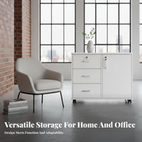 Under Desk Storage Cabinet Large Capacity Mobile File Cabinet Space Saving Mobile Office Pedestal for Students, Study Room, Workplace