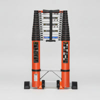 Telescopic Ladder with Wheels Retractable Ladder Aluminum for Homeowners, Contractors, Home Maintenance, Worksite, Workshop
