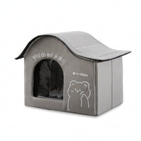 Textile Pet Shelter Padded Pet Cooling House Dog Kennel Indoor for Cats, Living Room, Bedroom