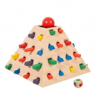 Pyramid Shape Sorter Smooth Edges Wooden Shape Sorter Fine Motor Skills Geometric Matching Blocks