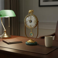 table Clock Silent Elephant Clock Accurate Timekeeping Home Decor for Living Room, Office, Bedroom