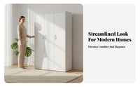 Large Capacity Sliding Door Steel Closet long-finaling Construction Sliding Door Closet Easy Assembly Wardrobe Space-Saving Design for Apartment Dwellers, property owners, Balcony, child's Room, Small areas, Entryway