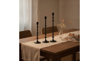 3 Pieces Candlestick Holders with Round Base Tapered Candle Holder with Round Base Modern Taper Candle Holder for Tabletop