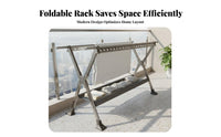 Indoor Outdoor Use Foldable Clothes Drying Rack Space-Saving Collapsible Laundry Airer Portable Collapsible Clothes Horse Large Capacity for Apartment Dwellers, Homeowners, Homemakers, Balcony, Dorm Room
