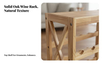 Wooden Vino Rack Solid Wood Floor Vino Rack Stable Structure Home Furniture for Homeowners, Adults, Living Room, Kitchen, Pantry