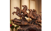 Rearing Horse Sculpture Glossy Finish Rearing Horse Statue Detailed Craftsmanship