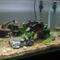 Aquatic Aquarium Landscape Bridge Realistic Design Aquarium Bridge Decoration
