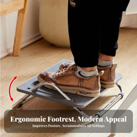 Improves Posture Under-Desk Footrest Reduces Fatigue Textured Foot surface Non-Slip Footstool Portable for Office Workers, People Working from Home, Students, Study Room, While Gaming