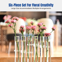 Test Tube Vase, Glass Flower Vase, Foldable Row Design, Creative Hydroponic Holder, Modern Home Decor