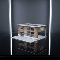 Light-Up Factory Model Original Design 1:64 Scale Garage Diorama Printed Graphics 1:64 Scale Repair Shop Scene for Desktop