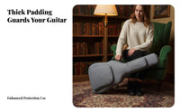 41 Inch Guitar Case Shockproof Acoustic Guitar Gig Bag Comfortable Carry Handles Musical Instrument Accessory for Journeyers, Students, Travel