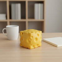 Realistic Design Cheese Squishy Toy Soft Feel Squishy Cheese Block Novelty Gift for Adults, Students, Office, Desk