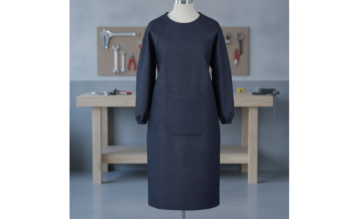 Wear-Resistant long sleeves Apron | Full-Coverage, Denim Workwear Apron, for Painting