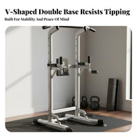 Multi-Functional Freestanding Pull up Bar Heavy Duty Steel Frame Power Station Stable Base Pull up Bar Station Non-Slip Foam Grips
