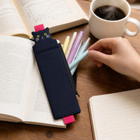 Cartoon Silicone Pencil Case with Bookmark for Students, Portable Storage Pouch