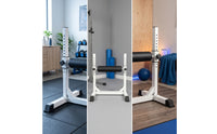Compact Single Leg Squat Stand Rotating Split Squat Stand with Roller Stable Fitness Equipment Space-Saving for Athletes