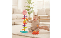 Ball Drop Toy with Launcher 9-Level Spiral Structure Ball Drop Toy Multicolor Plastic for Toddlers, Playroom, Home
